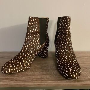 J Crew Women's Chelsea Calf Hair Leather Boots 10.5